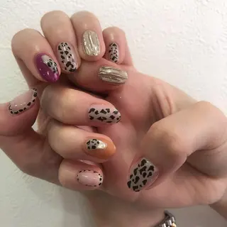 ロング カラー ヘアアレンジ キッズ ネイル マツエク・マツパ 福田 加奈のネイルデザイン