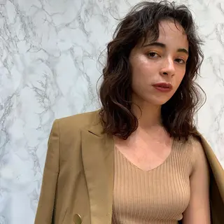 セミロング パーマ 【韓国風くびれヘア】 joule小木曽輝のヘアスタイル