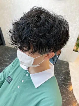 ショート メンズ 暗髪艶カラー/ 髪質改善TR/maiのヘアスタイル