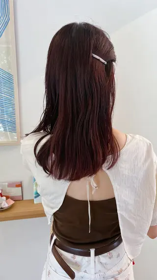 セミロング カラー 西山 紗耶香🪽 透明感カラー/ボブのヘアスタイル