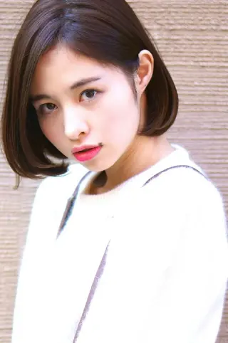 ミディアム ショート パーマ カラー iplus まつげ、眉毛、耳つぼのマツエク・マツパデザイン