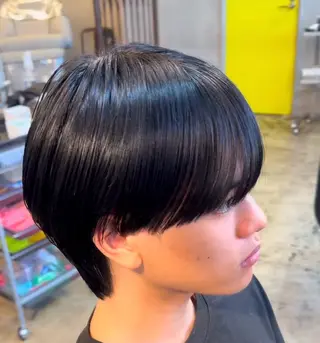 ミディアム パーマ メンズ ユウト 【メンズ限定】のヘアスタイル