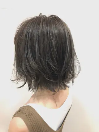 ミディアム コテ巻き風パーマ💛 池袋のヘアスタイル
