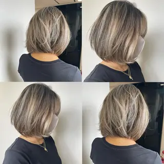 ショート カラー ヘアアレンジ 松井那津子 /ハイライトブリーチのヘアスタイル