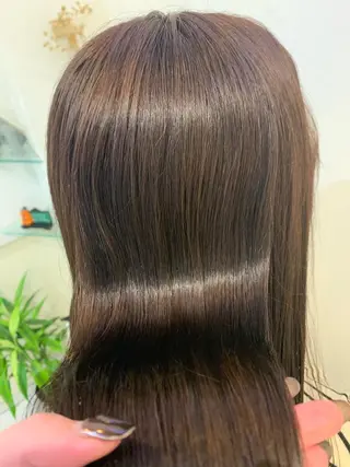 カラー ブリーチしない暖色 カラー🥀杉 優菜のヘアスタイル