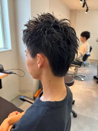 メンズ フェザーパーマ/韓国 /メンズカット/保立のヘアスタイル