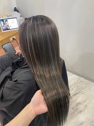 セミロング カラー IwAsh二俣川所属・IwAsh✄﻿ アオイのヘアスタイル