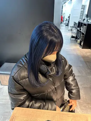 ミディアム カラー 顔まわりカット/艶髪 カラー✨けいとのヘアスタイル