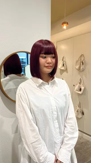 ショート カラー Garland 表参道所属・ミディアムレイヤー/ 艶カラー🎀　emiのヘアスタイル