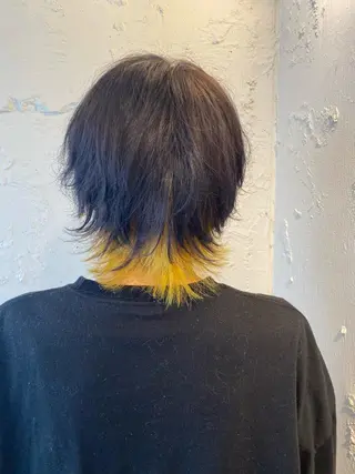 カラー メンズ インナーカラー🫶 オタク美容師 山本のヘアスタイル