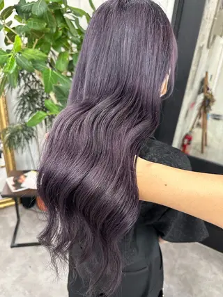 ロング カットカラー🩷 五島桜樫のヘアスタイル