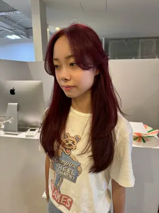 セミロング 長田 唯のヘアスタイル