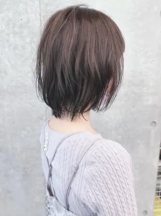 ショート カラー 小顔ボブ/お悩み解決 /ボブパーマ/とういのヘアスタイル