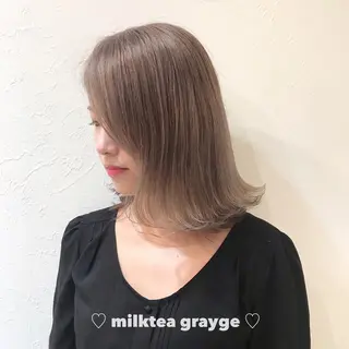 ミディアム ブリーチなしカラー ダブルカラーエクステのヘアスタイル