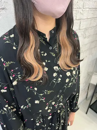 セミロング エクステ＆艶カラー 🎀YURINA🎀のヘアスタイル