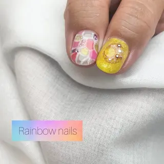 ネイル Rainbow nailsくろちゃんのネイルデザイン