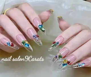 ネイル 💜ワンホンネイル ナインカラット💎のネイルデザイン