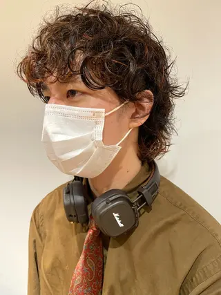 ミディアム カラー メンズ 🌈🌸あおき みちる🌟💗のヘアスタイル