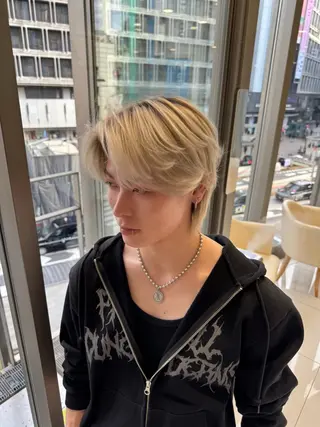 メンズ 曲がる縮毛/カルマパ ーマ/池袋/横村大全のヘアスタイル