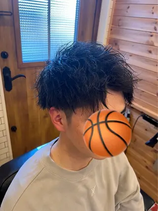 ミディアム パーマ HOOPbarber shop💈のヘアスタイル