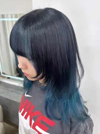 ミディアム カラー MARQUEE所属・Ayame / ハイトーンカラーのヘアスタイル