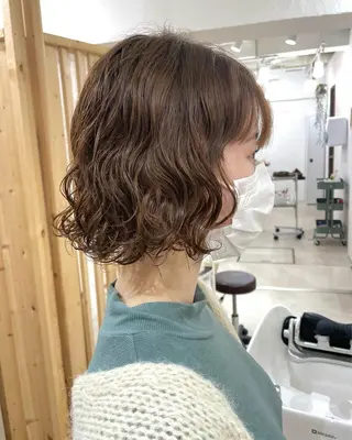 ショート パーマ 銀座No.1髪質改善 縮毛矯正/本木のヘアスタイル