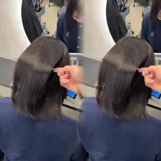 ミディアム カラー ヘアアレンジ 新宿 /髪質改善/ 縮毛矯正/ヒュウガのヘアスタイル