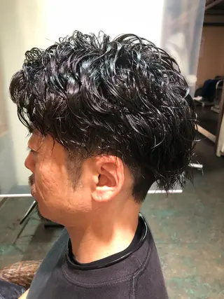 ショート パーマ メンズ パーマ/ハイトーン スパイキー/神田正紀のヘアスタイル