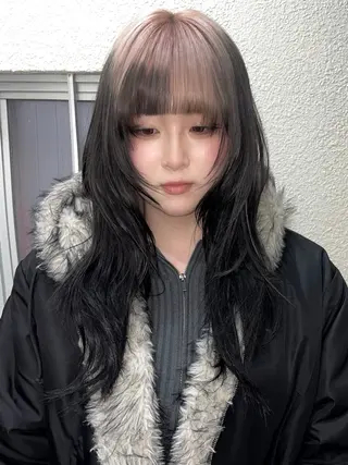 ロング kosoraレイヤー ハイトーン/デザインのヘアスタイル