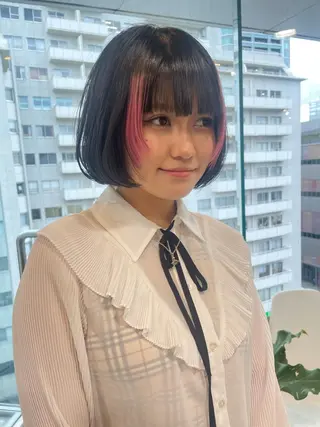 ミディアム カラー レイヤー／似合わせ TAKUYAのヘアスタイル