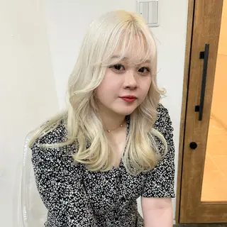 セミロング 透明感ワンカラー梅田 ダブルカラー/川上のヘアスタイル