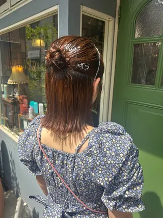 ショート ヘアアレンジ 清水千優/パーマ/透 明感カラー/メンズのヘアスタイル