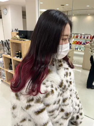 ミディアム カラー 暖色専門美容師🎀 お客様満足度◎のヘアスタイル