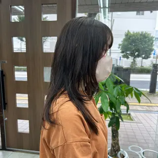 ロング ダブルカラー/韓国 ヘア/さわのあかねのヘアスタイル