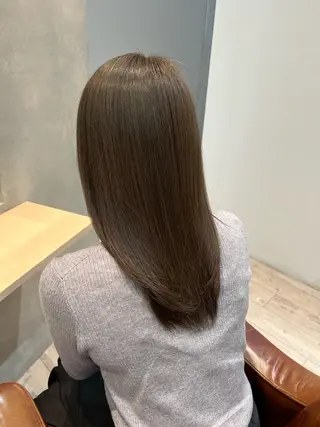 ロング Hair Make NEWYORK　稲荷町店所属・南部萌🍀縮毛矯正 ツヤ髪ストレートのヘアスタイル