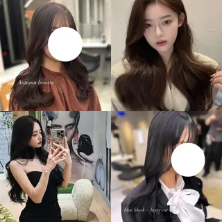 ロング カラー パーマ ヘアアレンジ メンズ キッズ ブリーチなしカラー/ ブラウン/レイヤーのヘアスタイル