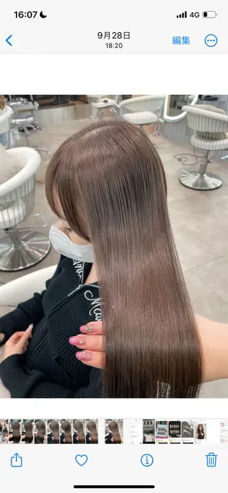 カラー 美髪矯正 ブリーチな しダブル🍒❤ゆうきのヘアスタイル