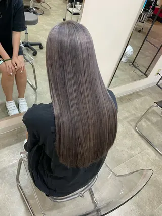 セミロング カラー W_SALON ［触れたくなる艶髪］のヘアスタイル