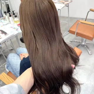 ロング カラー ヘアアレンジ ブリーチなしカラー /ベージュ/安形翔のヘアスタイル