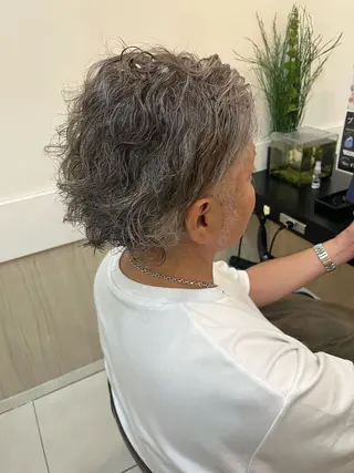 ショート カラー パーマ メンズ トータルビューティー K:R鶴川のヘアスタイル