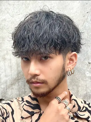 パーマ メンズ 夏果⭐︎fifth 天神 海外風パーマのヘアスタイル