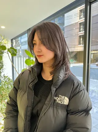 ミディアム カラー M所属・ハイトーン/透け感 カラー🎀真香のヘアスタイル