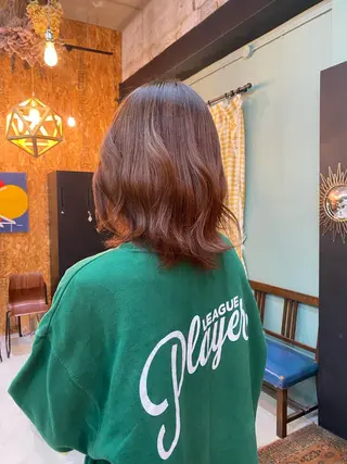 ミディアム カラー ヘアアレンジ メンズ キッズ ネイル マツエク・マツパ アイブロウ chapter問屋町 💘小室明華のヘアスタイル