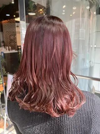 ミディアム カラー 💖デザインカラー/ タダ ハナカ💖のヘアスタイル