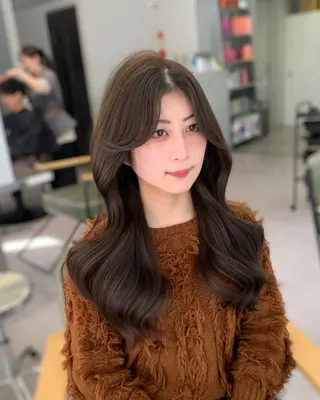 ロング 🎀韓国風顔周り× 透明感/梅田/アリサのヘアスタイル