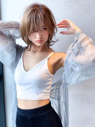 ミディアム カラー クドウレイ fifth渋谷のヘアスタイル