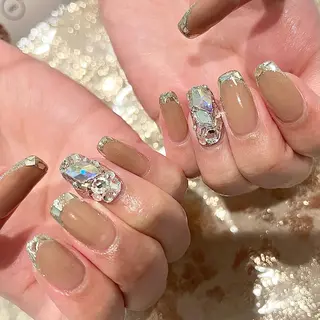 セミロング カラー ネイル H🌺 NAILのネイルデザイン