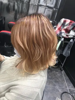 ミディアム カラー Annon プライベートサロンのヘアスタイル