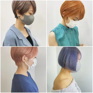 ショート カラー ヘアアレンジ ショート/ボブ /パーマ🌿柏原良亮のヘアスタイル