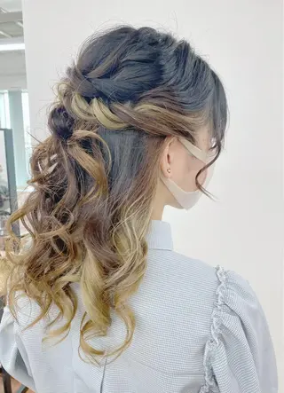 セミロング ヘアアレンジ GRANLUSSO 〜グランルッソ駅前店所属・木口 嘉美のヘアスタイル